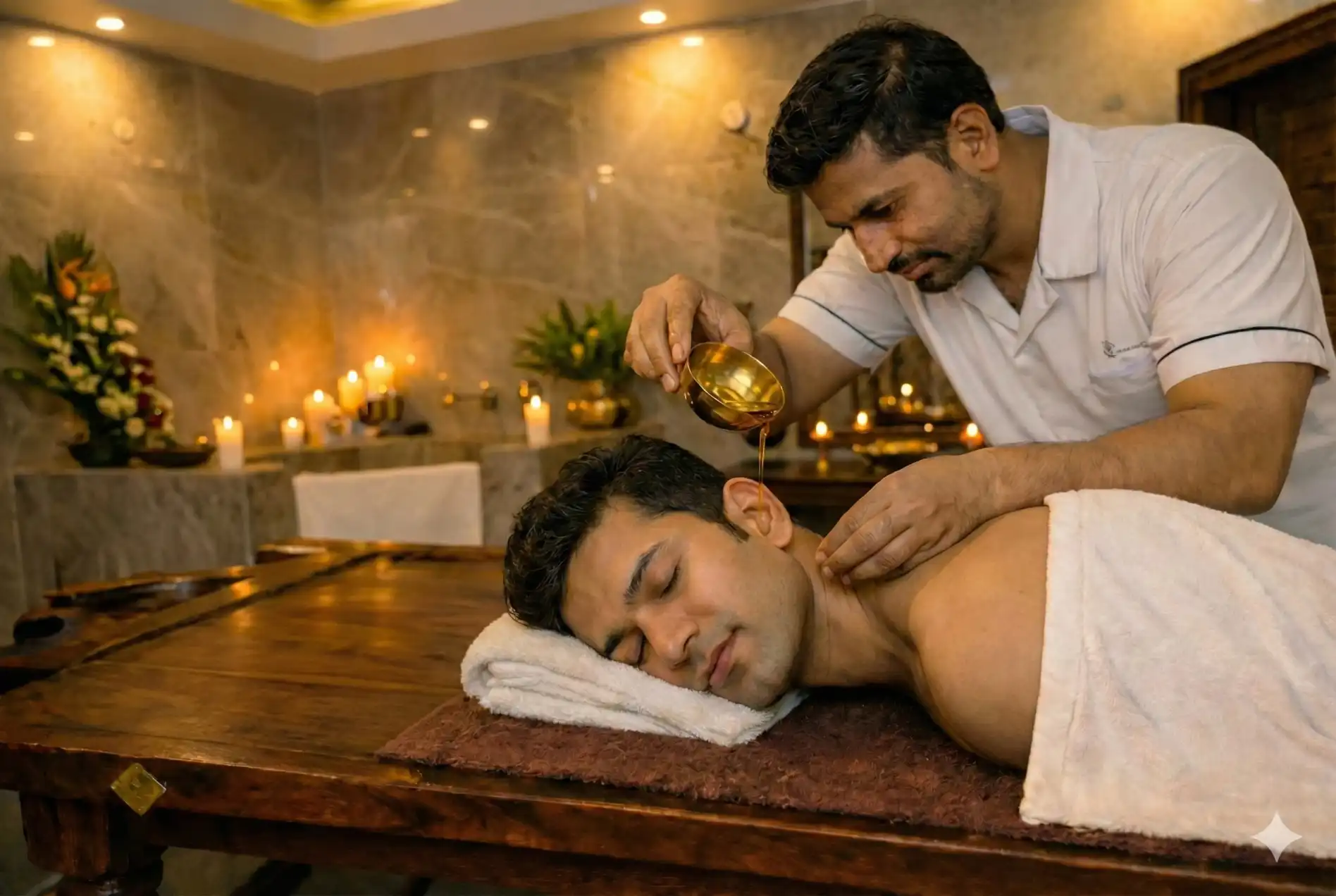 Karna Pooranam Ayurvedic ear oil therapy