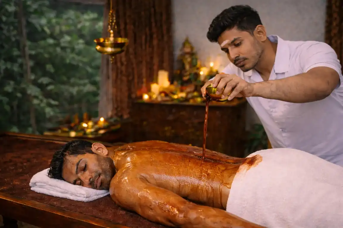 Kashaya Parisechana Ayurvedic wound cleansing therapy